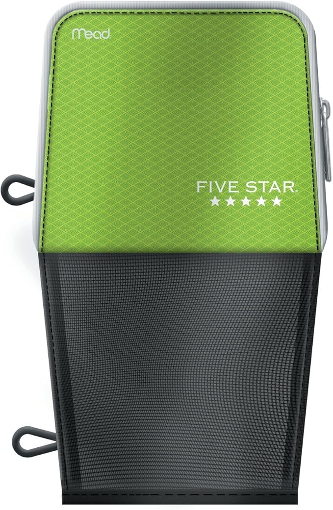 Five Star Stand 'N Store Pencil Pouch, Fits 3-Ring Binder, Pencil Case, Assorted Colors, Color Will Vary, 1 Count (50516) (Pack of 3)