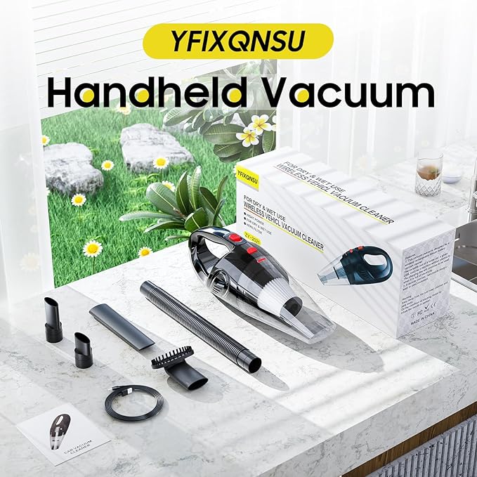 Cordless Hand Held Vacuum Cleaner - Handheld Vacuum Cleaner with Washable Filter, Lightweight & Low Noise, Clean Dust & Hair Fastly