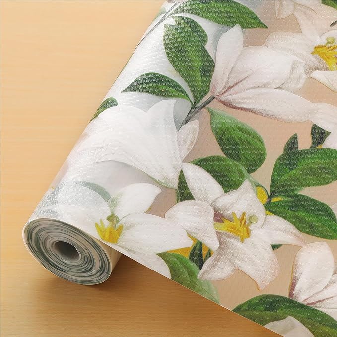 Cooyes Shelf Liner – Premium Non-Adhesive Cabinet & Drawer Liner for Kitchen – Waterproof Shelf Paper with Modern Pattern – Durable EVA Cabinet Mat – Easy to Cut （12" W x 360" L）