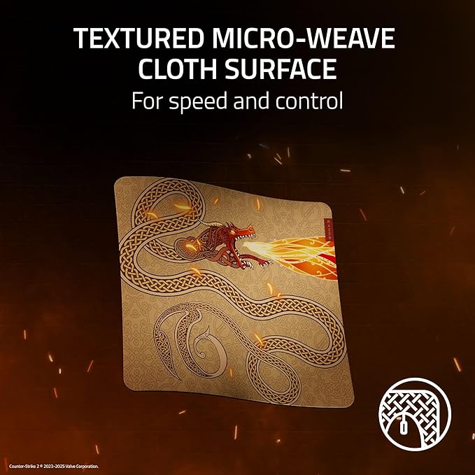 Razer Gigantus V2 Soft Gaming Mouse Pad (Large): Textured Micro-Weave Cloth Surface - Thick, High-Density Rubber Foam - Anti Slip Base - Counter-Strike 2 Edition
