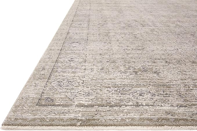 Loloi Amber Lewis Alie Collection ALE-03 Taupe/Dove 5'-3'' x 5'-3'', .13'' Pile Height, Round Area Rug