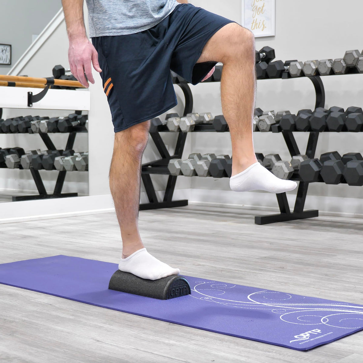 OPTP AXIS Firm Foam Roller, High Density Foam Roller for Physical Therapy, Yoga, Pilates, Fitness Exercise and Sports Training (Black, 36" X 3" Half-Round)