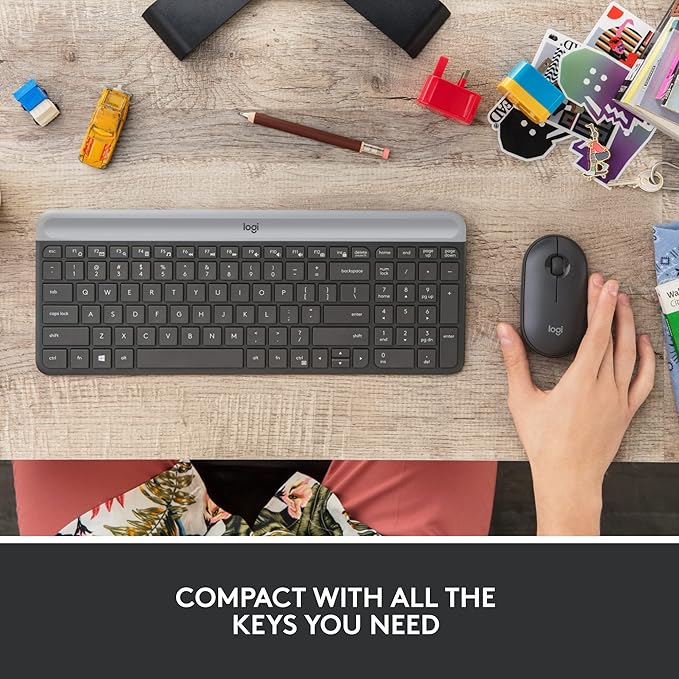 Logitech MK470 Slim Wireless Combo - Graphite (Renewed)
