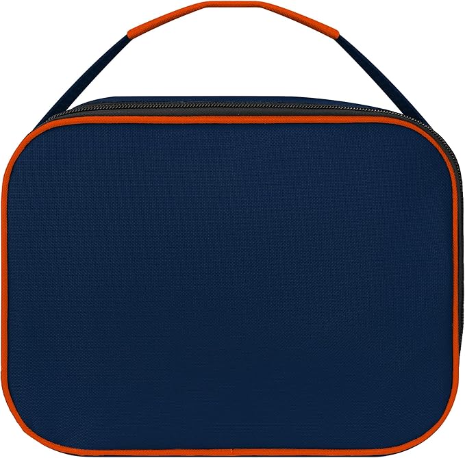 FOCO NFL Unisex-Adult Officially Licensed Wordmark Team Color Big Logo Football Zip Closure 7L Lunch Bag - Denver Broncos