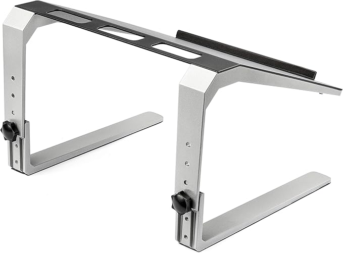 StarTech.com Adjustable Laptop Stand - Heavy Duty Steel & Aluminum - 3 Height Settings - Tilted - Ergonomic Laptop Riser for Desk (LTSTND)