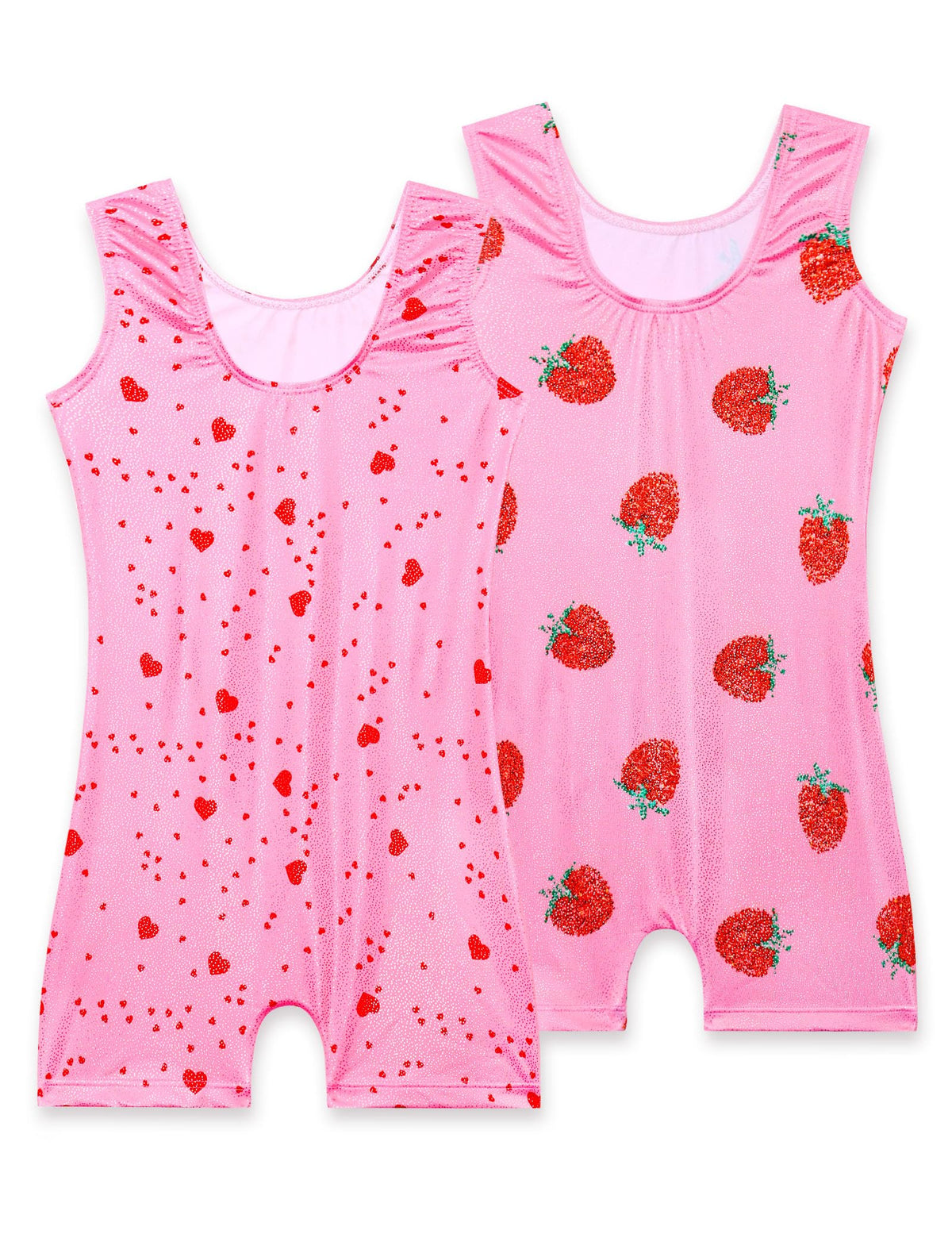 Nokecina Leotard for Girls Gymnastics Size 6-7 Years Old 2 Pack Pink One Piece Tumbling Tank