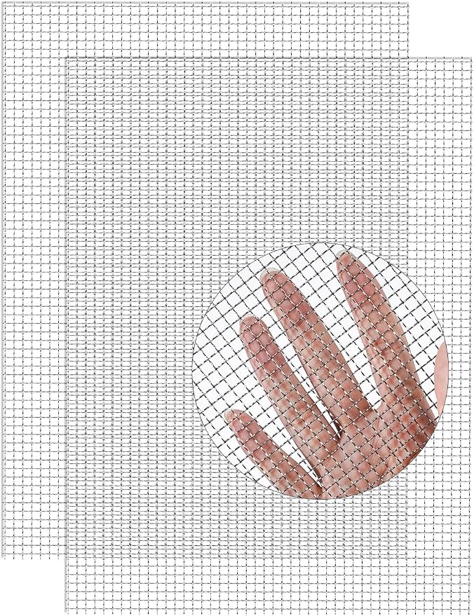 2Pack 5Mesh 10'' x 14'' Wire Mesh Screen, 304 Stainless Steel Anti-Rusted Mesh