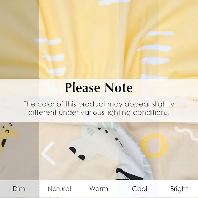 Salt Earth 100% Cotton 210TC Kids Bedsheet, Twin Fitted Sheet,Toddler Bed, 2 Piece Bedding Set- 1 Fitted Sheet and 1 Pillowcase, Themed Toddler Bed Sheets, Cute Sheets (Summerland/Yellow)
