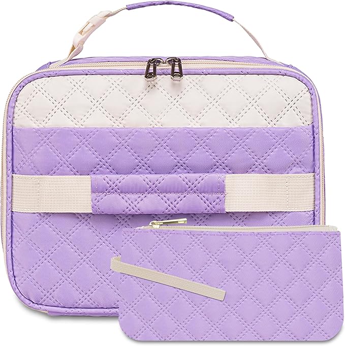 Teen Girls Lunch Box with Snack Bag for Kids Back to School Insulated Preppy Lunch Bag Fits Bento Box Ice Pack Perfectly Lonchera para niñas for Middle High College Students Age 10 11 12 13 14 15 16