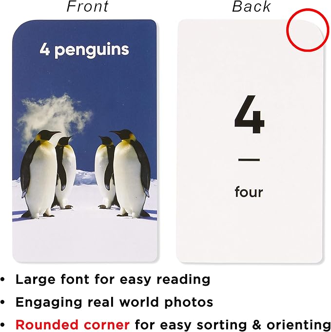 Award-Winning Numbers & Counting Flash Cards for Kids Ages 2-8 – Learn Counting 0-100, Number Recognition & Basic Math – 36 Durable Cards with Real Images for Preschool to Kindergarten