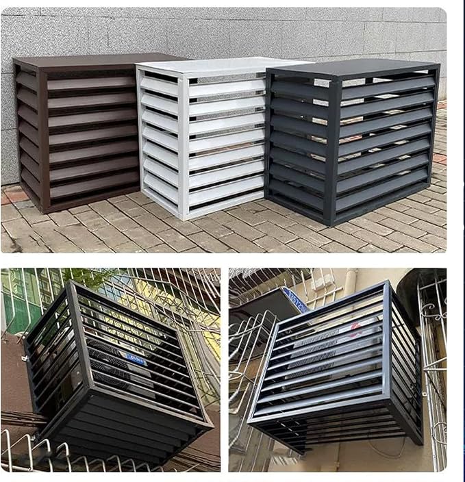 Multifunctional Aluminum Shutter Privacy Fence, Mini Split Cover