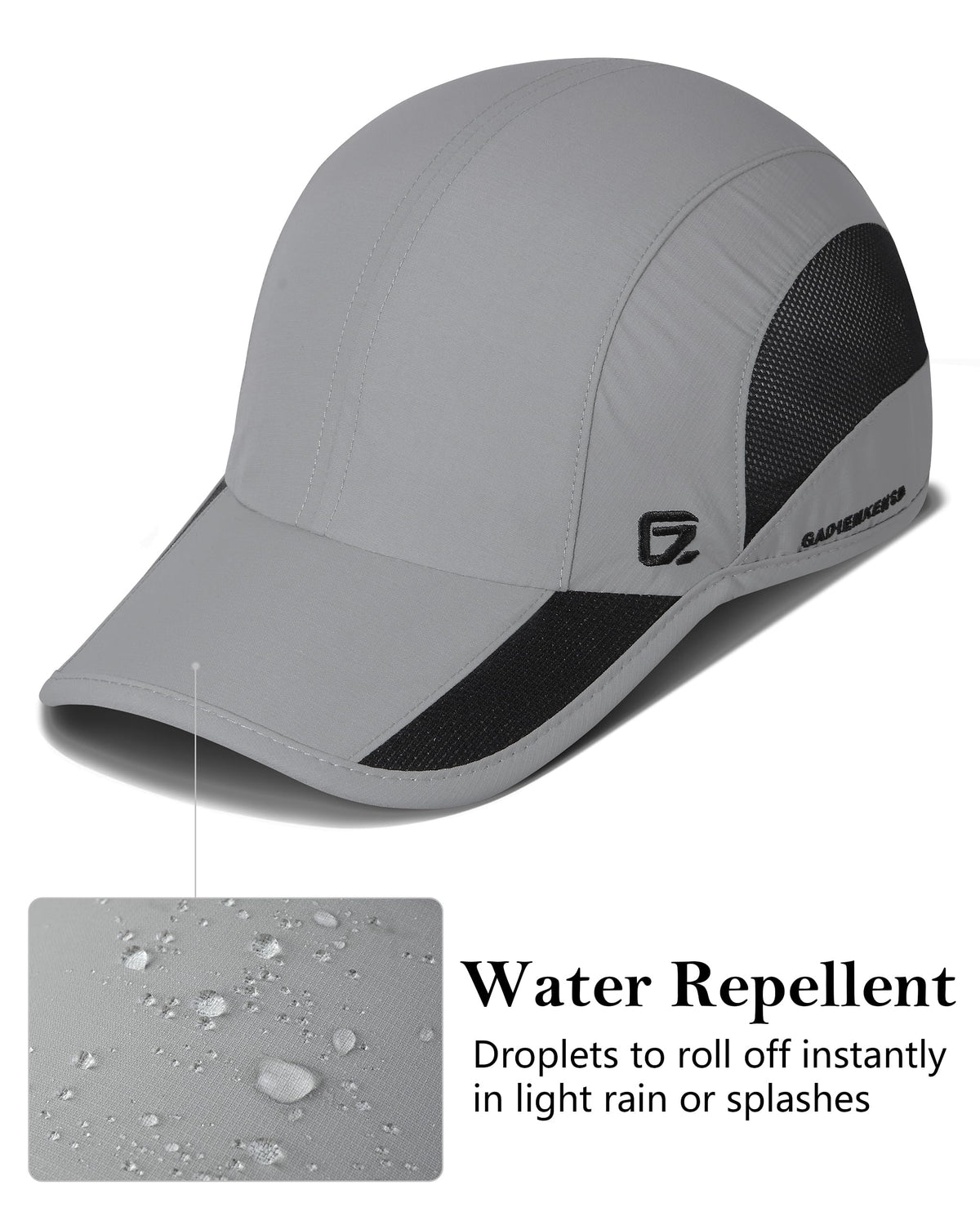 GADIEMKENSD Outdoor Running Hat Men's Cooling UPF50+ Womens Baseball Cap Sport Mesh Sun Hat Trucker Dad Hats Quick Dry Breathable Unstructured for Summer Camping Hiking Light Grey S/M 6 7/8-7 1/4
