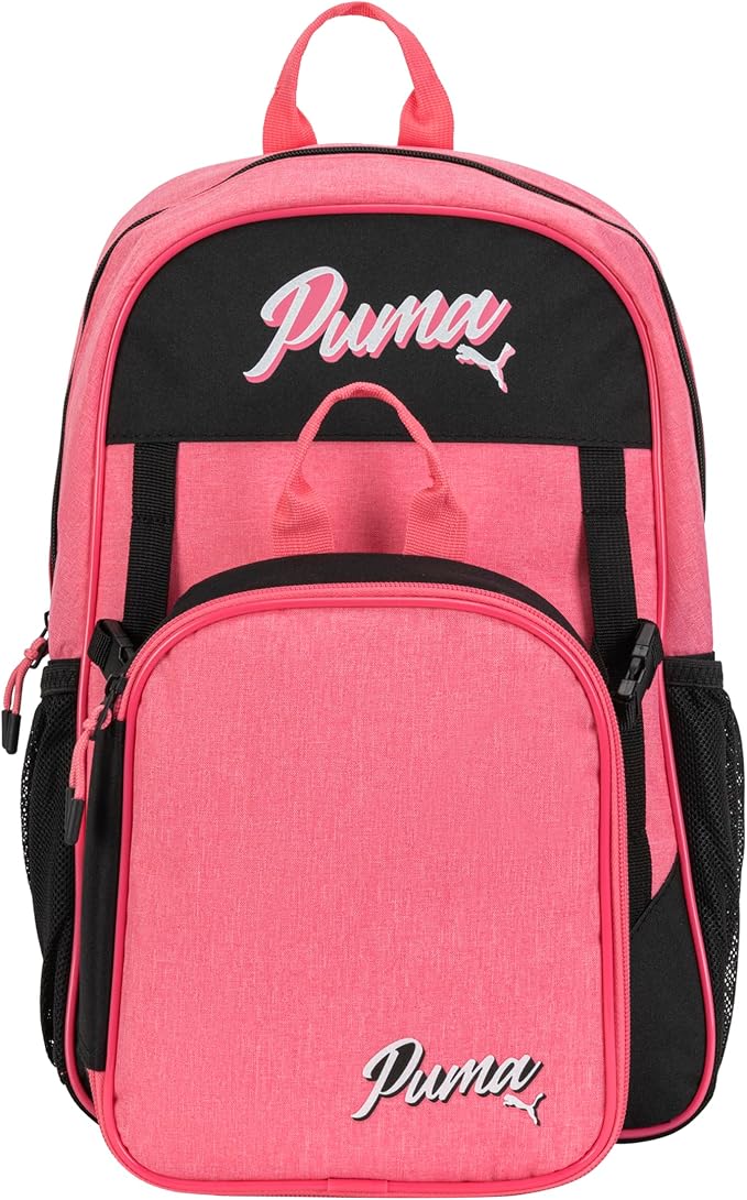 PUMA Unisex Kid's Colony Lunch Kit & Backpack Combo, Magic Rose Heather, Medium