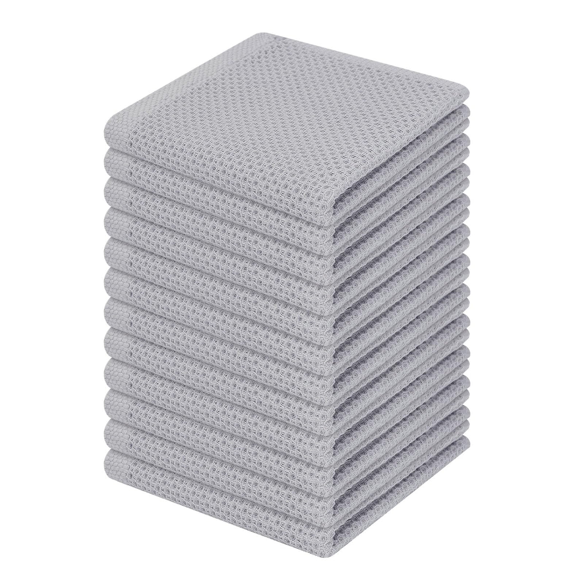 Homaxy 100% Cotton Waffle Weave Kitchen Dish Cloths 12-Pack, Coffee