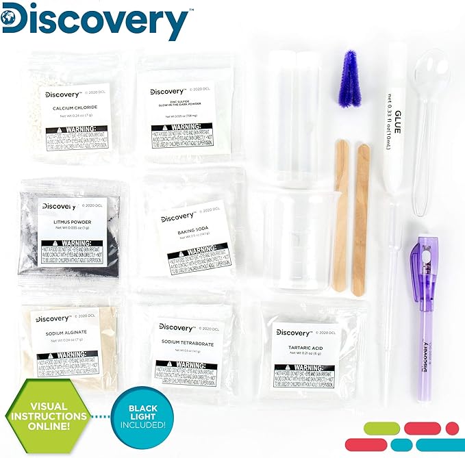Discovery Extreme Chemistry STEM Science Kit, At-Home STEM Kits For Kids, Chemistry Experiments, Chemistry Activities for Birthday Parties, Sleepovers, Science Set For Kids Ages 8, 9, 10