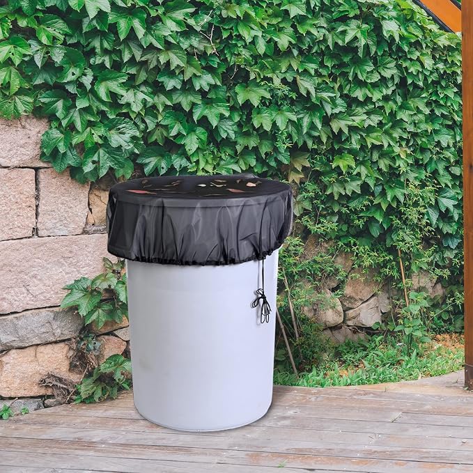 37.5 Inch Mesh Cover for Rain Barrel, Rain Bucket Leaf Filter Screen Cover