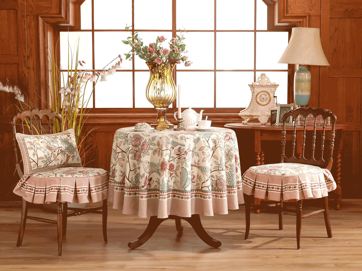patdrea Vintage French Linen Tablecloth,Rectangular,87"x63"-Kulom A