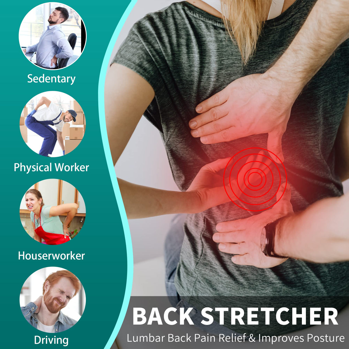 Yoga Wheel for Stretching & Flexibility to Help Back Aches & Tension, Deep Tissue Muscle Massage. Back Roller Wheel with Extra Cushion, Wider & Thickest Foam, Stretches and Strengthens Core Muscles (GREEN, 2)