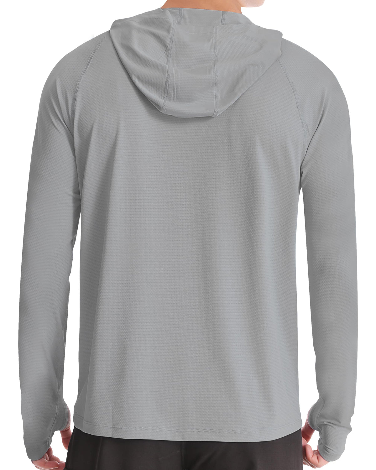 Roadbox Mens Sun Protection Shirts, UPF 50+ Long Sleeve Fishing Shirt with Hood, Lightweight UV SPF Hiking Running Workout Athletic Rash Guard Quick Dry