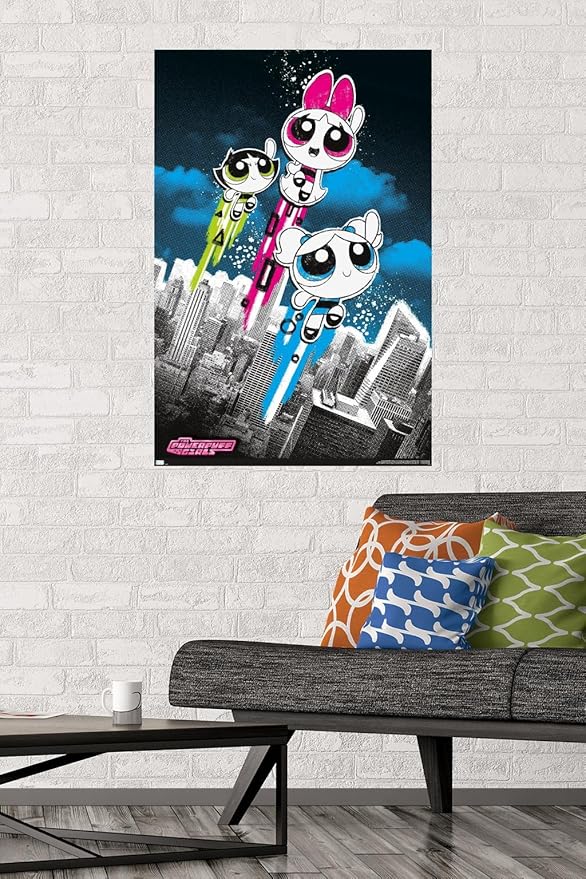 The Powerpuff Girls - Group City Wall Poster, 34L" x 22.4W", Unframed Version