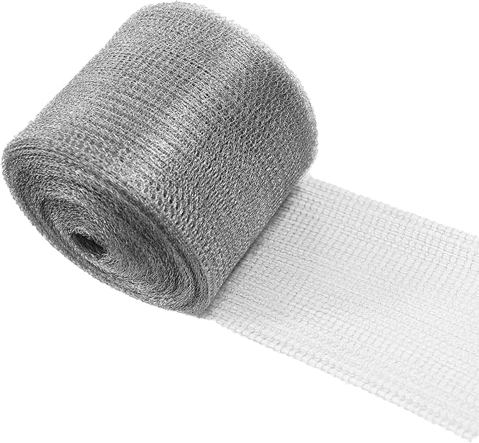 Wire Mesh for Mice Control 5 in X 36Ft, Hole Fill Fabric, Weep Holes Covers