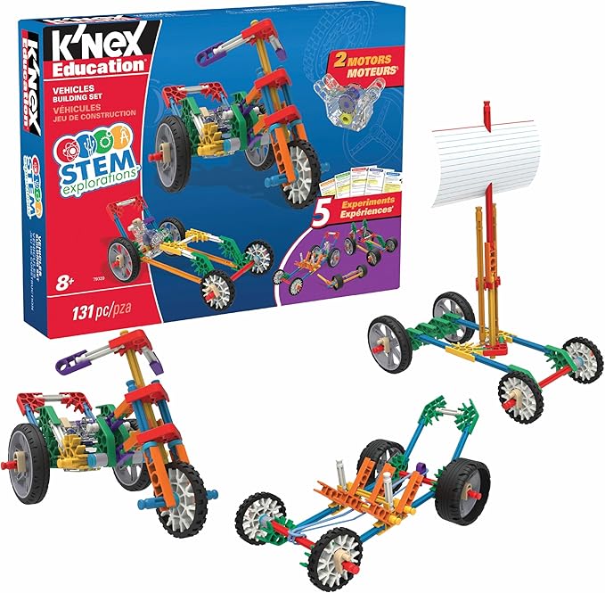 K'NEX Education - STEM Explorations: Vehicles Building Set ‚ Kid Construction Play, Creative Building‚ Ages 8+