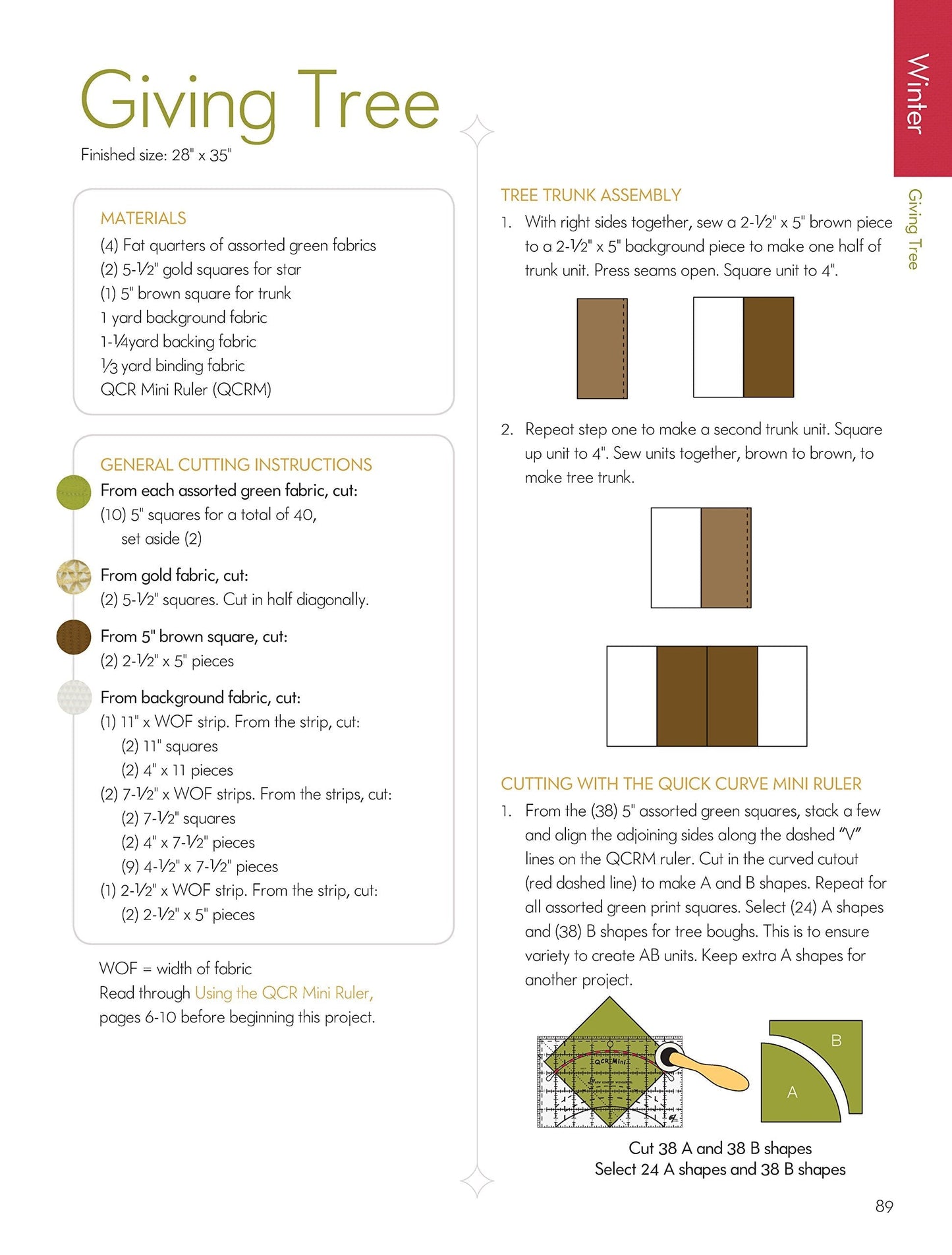 Mini Wonderful Curves: 16 Seasonal Quilt Projects Using the QCR Mini (Landauer) Patterns for Wall Hangings, Runners, & Quilts; Cut Easy & Accurate Curves with Sew Kind of Wonderful's Quick Curve Ruler