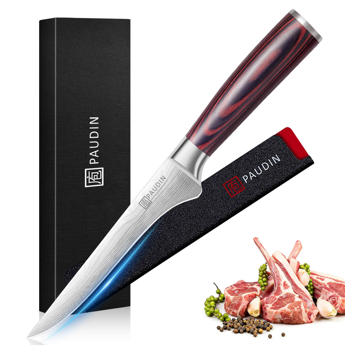 PAUDIN Chef Knife, 6 Inch Sharp Kitchen Knife, Small Kitchen Knives