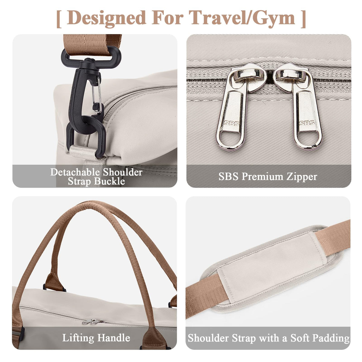 Travel Duffel Bag with Shoes Compartment,Weekender Bags for Women Travel