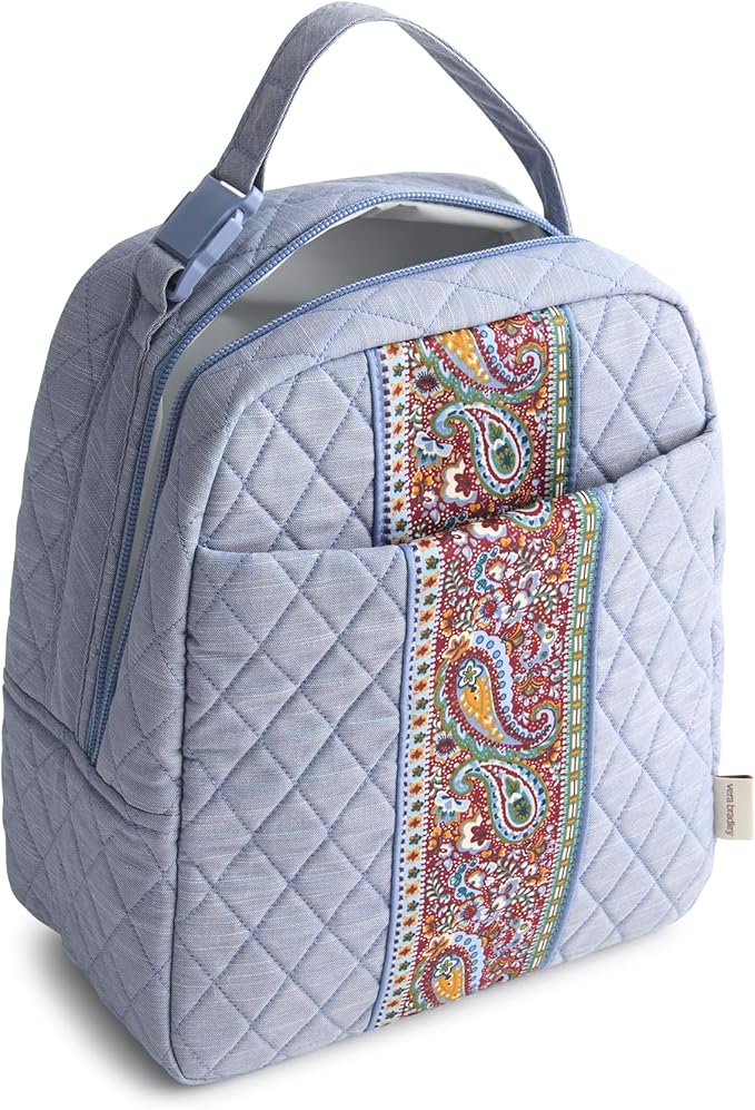 Premium Cotton Large Lunch Bag, Chambray, One Size