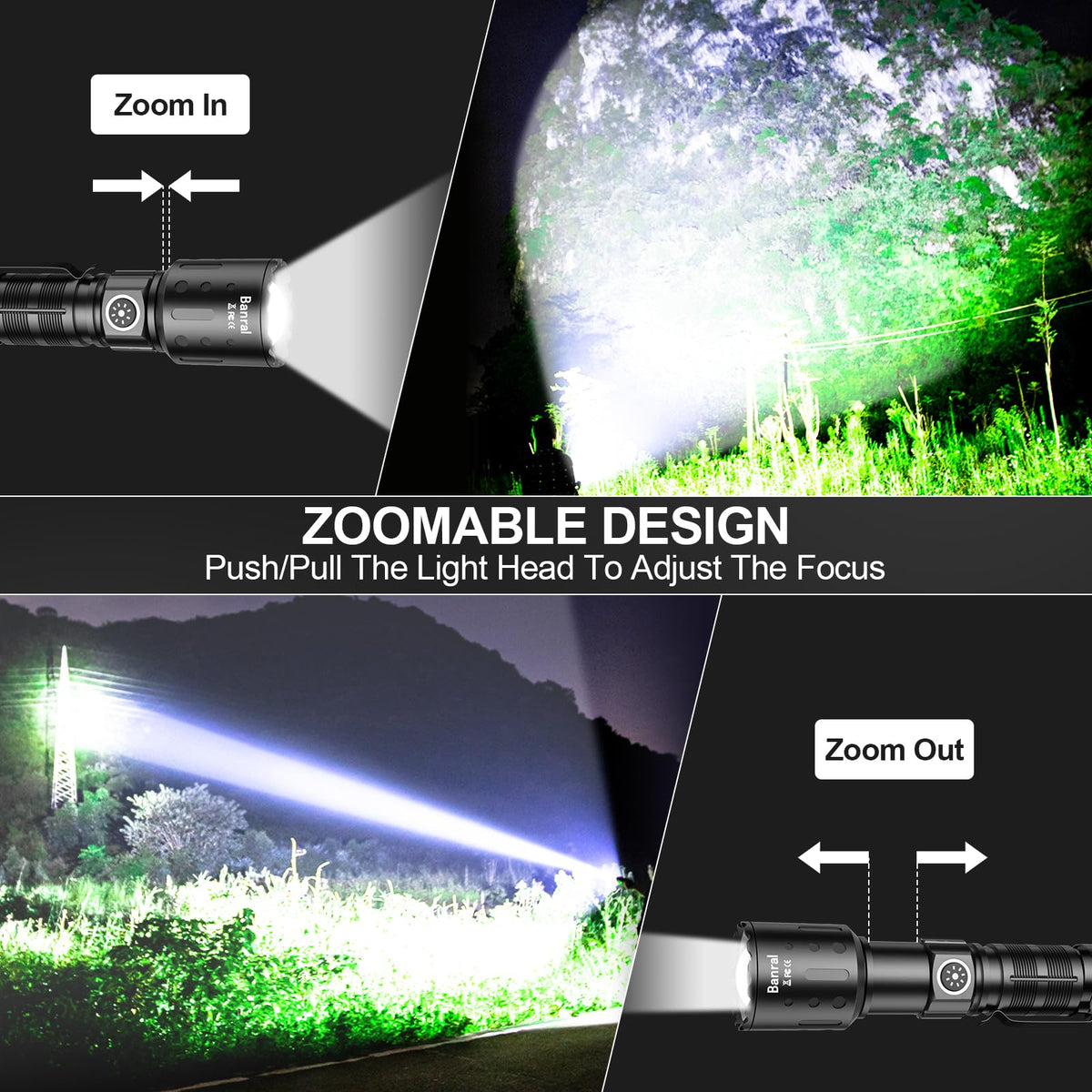 Rechargeable Flashlights High Lumens, Super Bright LED Small Powerful Tactical Flashlight with Memory Function, 6Modes Pocket Waterproof Flash Light for Home,Camping,Car,Emergency,Gifts for Men