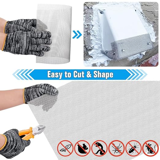 Valchoose 1 Piece Woven 304 Stainless Steel Mesh 14.6" X11.4", Hard & Never