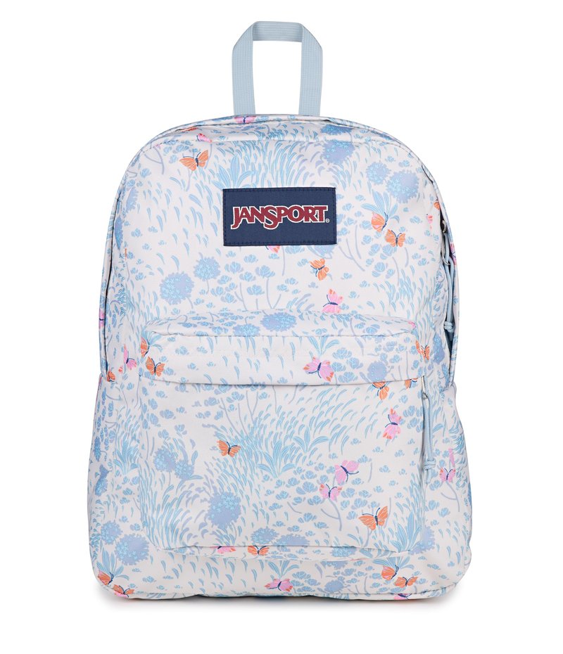 JanSport SuperBreak One Backpack - Durable, Lightweight Bag with 1 Main Compartment, Front Utility Pocket with Built-in Organizer, Premium Backpack, Fluttering Fields