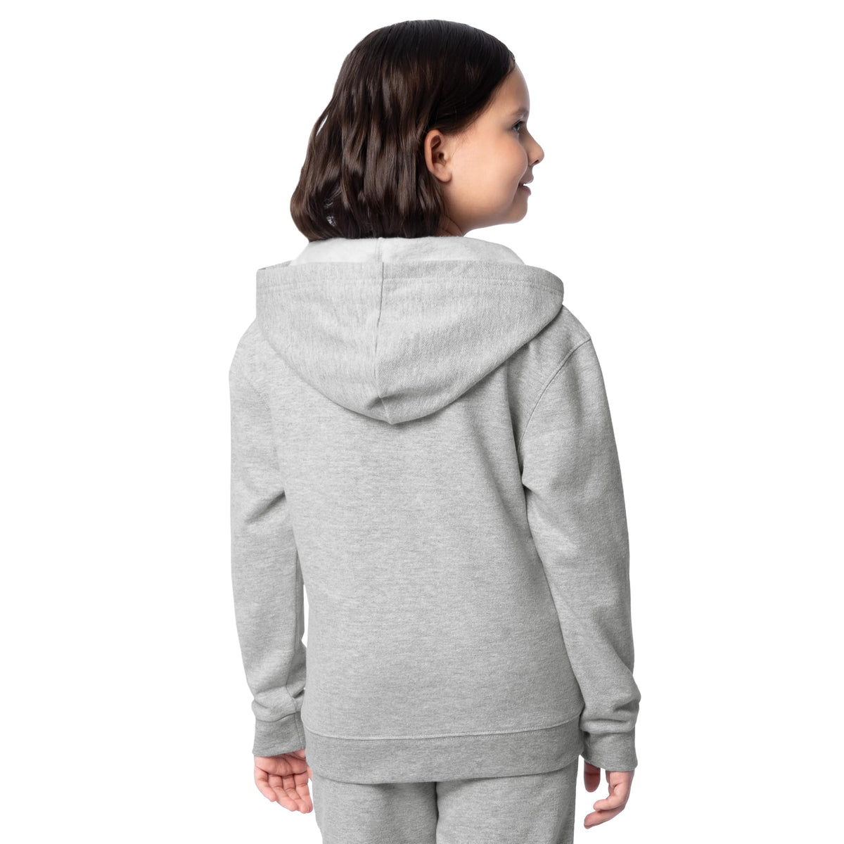 Fruit of the Loom Unisex Kids Fleece Full Zip Hoodie Sweatshirt, Light Grey Heather, Large