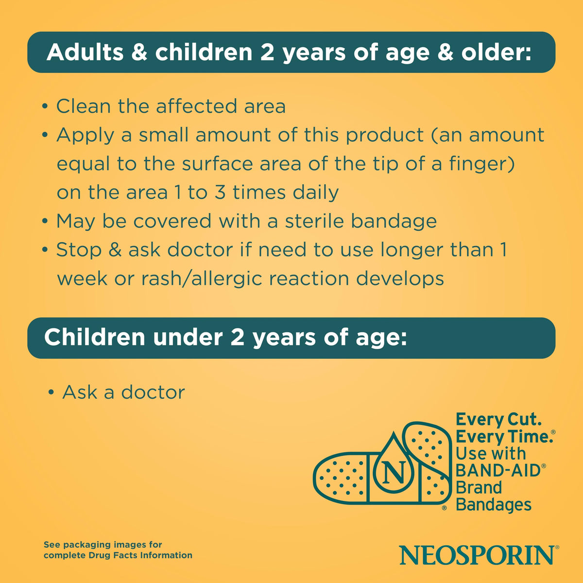 Neosporin Original First Aid Antibiotic Ointment for Wounds, Infection Protection Treatment, Germ-Killing Formula, Helps Minimize Appearance Of Scars for Minor Cuts, Scrapes, Burns, 1 Oz