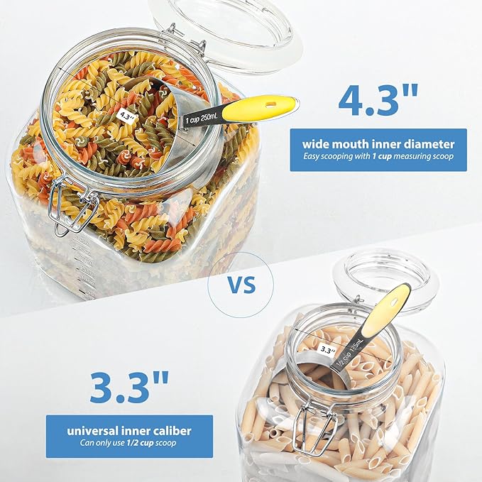 1 Gallon Glass Jars, Large Glass Storage Containers with Lids, Mason Jar