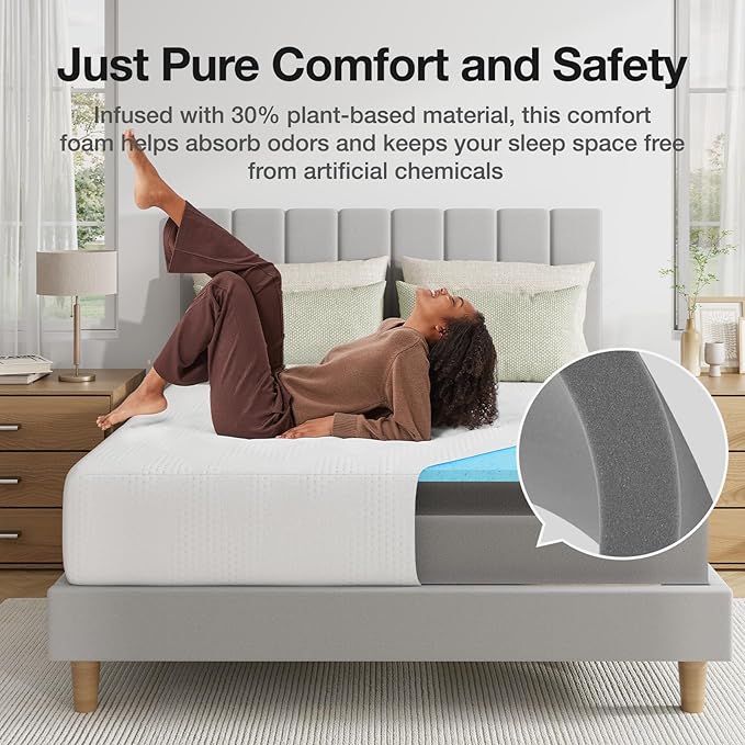 Novilla Full Mattress, 10 Inch Full Size Mattress with Gel Memory Foam for Cool Night Sleep & Pressure Relief, Motion Isolation, CertiPUR-US Certified