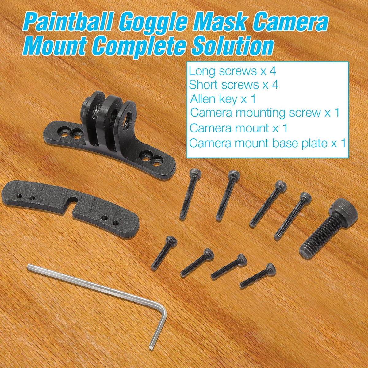 Hixeto Goggle Camera Mount - Durable Paintball Mask Mount for Dynamic Filming