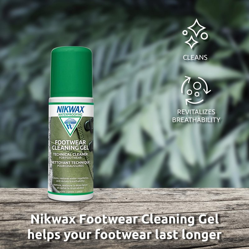 Nikwax Footwear Cleaning Gel, Shoe Care, Boot Cleaner for Suede, Leather, Fabric & Synthetic Materials, Safe for Gore-Tex, Waterproof, DWR