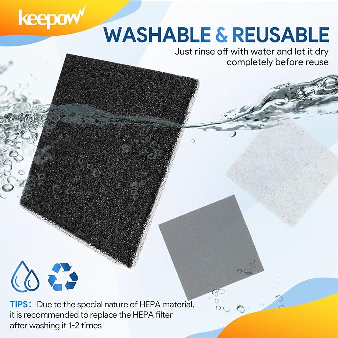 KEEPOW 10 Pack CF-1 Hepa Filter Replacement Compatible