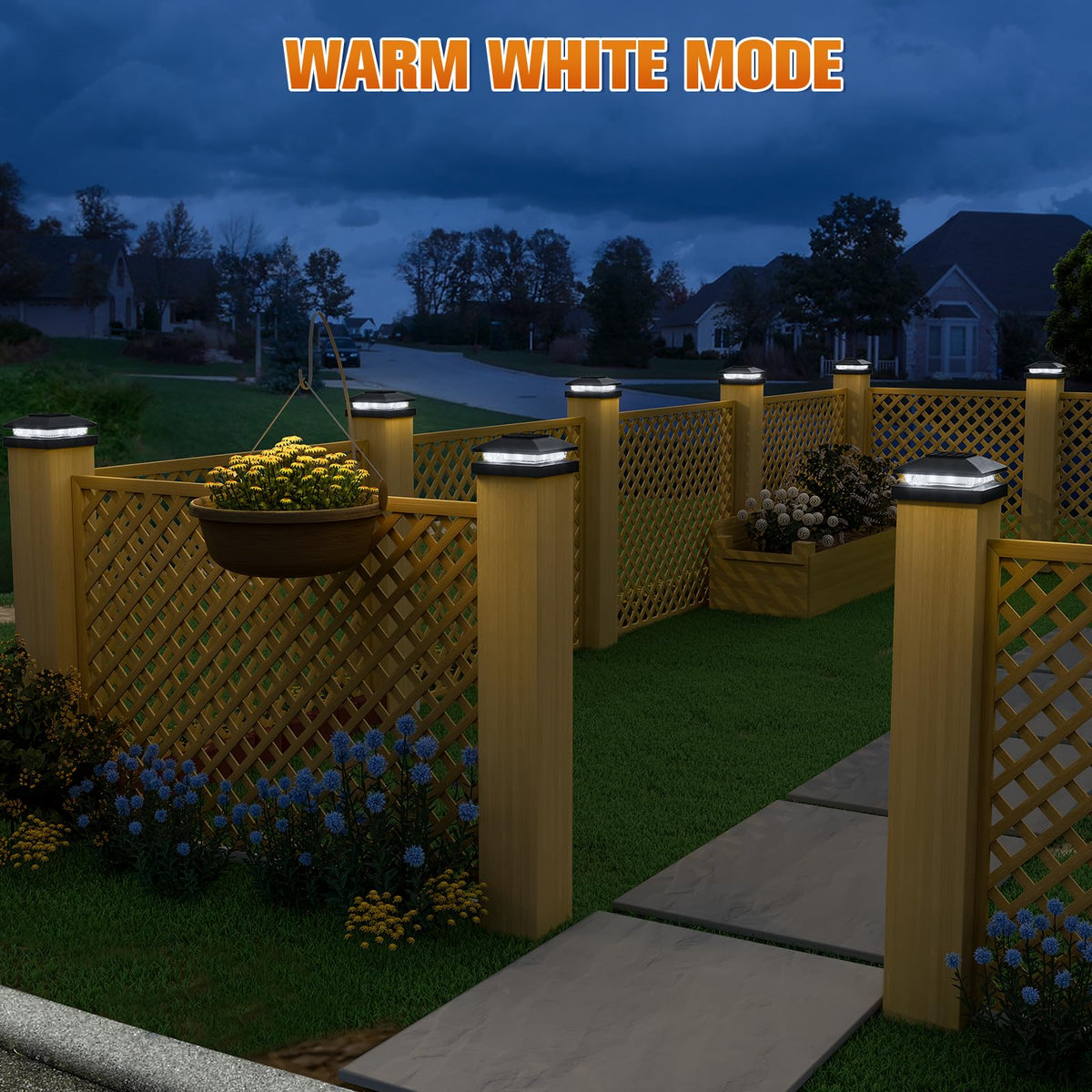 APONUO Solar Post Cap Lights for 4x4 Posts - IP64 Waterproof, 6500K LED, No-Wire Fence Lights & Deck Lights for Patio Garden Yard Patio, Black-Cool White, 16 Pack