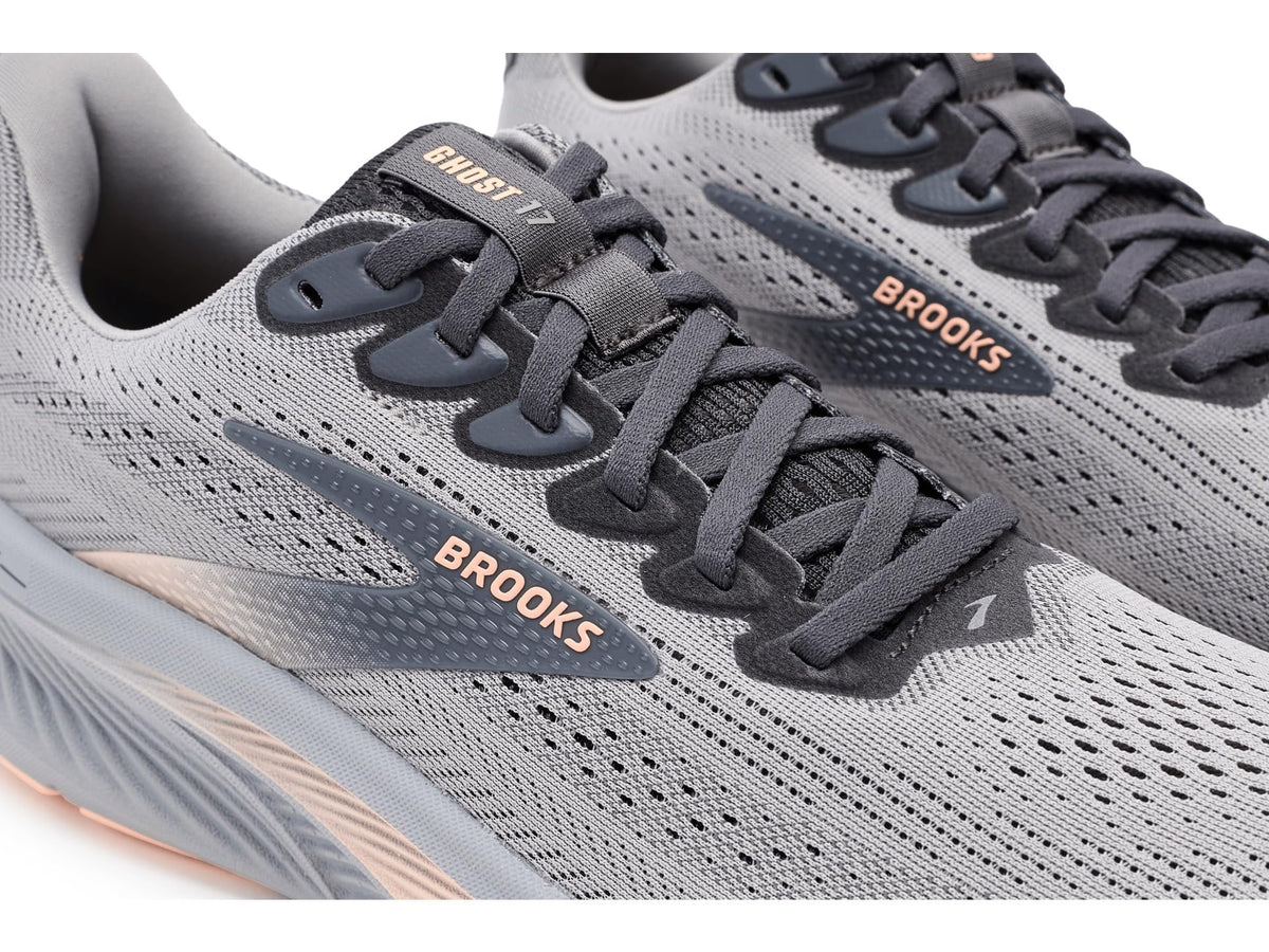 Brooks Women's Ghost 17 Alloy/Blackened Pearl/Peach 9.5 Medium