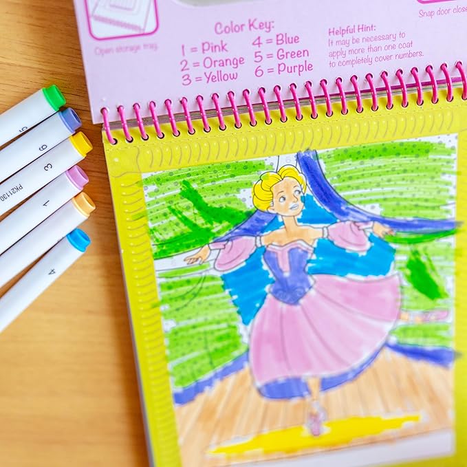 Melissa & Doug On The Go Color by Numbers Kids' Design Board - Unicorns, Ballet, Kittens, and More