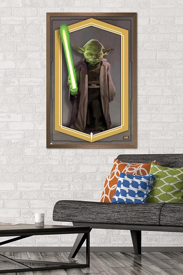 Trends International Star Wars: The High Republic - Yoda Wall Poster, 22.375" x 34", Bronze Framed Version