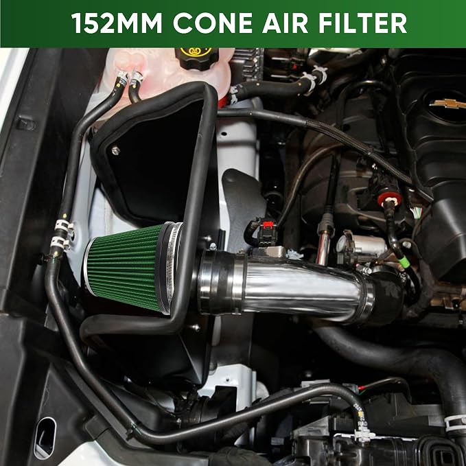 6" 152mm Cold Air Intake Filter Clamp-On Replacement High Flow Inlet Air Filter