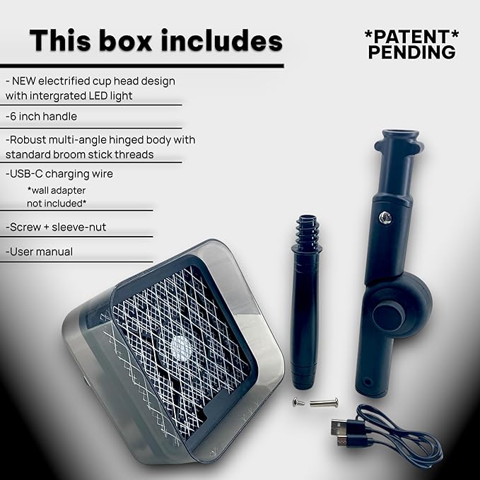 New Powerful Handheld Insect Zapper, Walls, Ceilings Indoor Spider Zapper, Cockroach Zapper, Insect Exterminator, Rechargeable