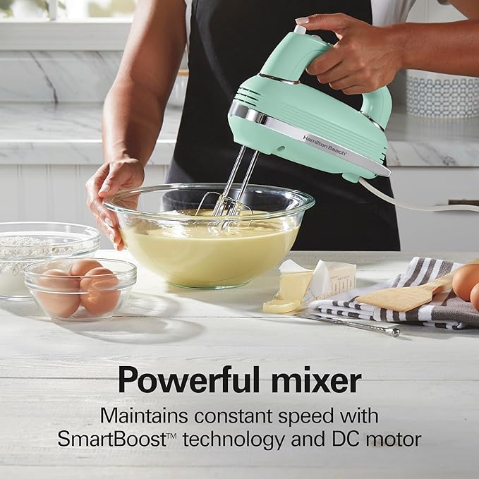 Hamilton Beach Retro 5-Speed Electric Hand Mixer With SmartBoost Technology