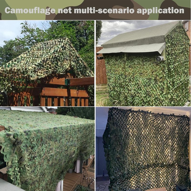 Yeacool Party Decor Camouflage Netting Dinosaur Birthday Theme Camo Tarp Sheerness Camo Netting for Hunting Blind Deer Stand Canopy Cover (Woodland Camo, 19.7ftx19.7ft, 6m*6m)