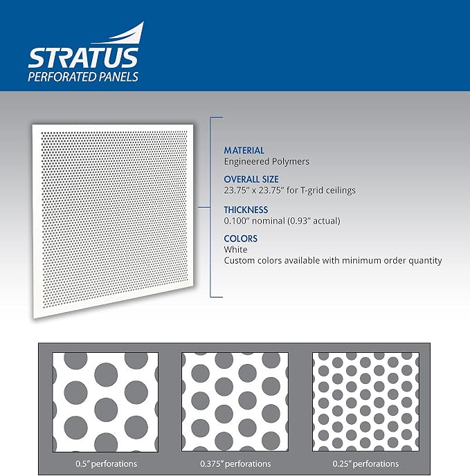 2'x2' Black Plastic Perforated Tile, 3 Pack,
