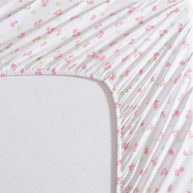 Laura Ashley - Kids Sheet Set, Ultra-Soft & Breathable Toddler Bedding with Matching Pillowcases, Wrinkle-Resistant, Ideal Girl Room Essentials (Busy Bee Pink, Full)